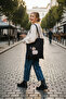 Black Cloth Bag - Gabardine Fabric - Bordglow - 6