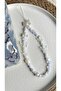 Coquette Design White Phone Charm, Handmade Phone Lanyard, White Pearl Edition - 3