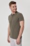 Miless men's polo collar t-shirt khaki - 3