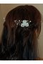 Pearl and Mother of Pearl Double Comb Hairpin, Bridal Hairpin, Special Occasion Hairpin, Bun Hairpin - 3