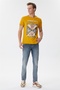Kenway Men's 100% Cotton Crew Neck T-Shirt Mustard