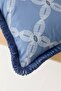Tasseled Scandinavian Ethnic Marine Blue, Country, Bohemian, Throw Pillow Cover - 4