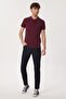 Twins Men's 100% Cotton Polo Neck T-Shirt Plum