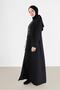 EMBROIDERY DETAIL WAIST TIE ZIPPERED COAT 10485 - 2