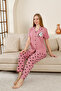 %100 Cotton Buttoned Women's Pajama Set – Comfortable and Stylish Shirt Pajama Design - Wide Size Range - 6