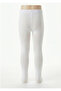 Pink Bunny Plain Patterned Pantyhose - White - 5