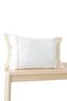 Tasseled Fringed Scandinavian White Throw Pillow Cover - 2