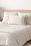 Tasseled Fringed Scandinavian White Throw Pillow Cover