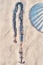 Lapis lazuli necklace, anchor necklace, marine-themed jewelry, wisdom stone, mental clarity, protective jewelry. - 3