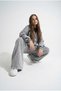Girls' Wide-Leg Gray Distressed Detail Oversized Top and Bottom Tracksuit Set, Ages 10-11-12-13-14 - 7