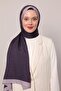Dark Violet Circle Pattern Monogram Shawl - 3