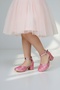 Girls' Pink Square Comfortable Heeled Stylish Formal Shoes - 2