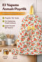 Handmade Bag Holder, Hangable Duck Fabric Kitchen Bag Organizer, Floral Model