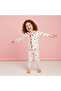 Girl's Heart-Patterned Buttoned 100% Cotton Colorful Pajama Set - 3
