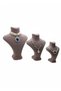 Suede Fabric Pink Color Three Size Jewelry Display Mannequin