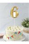 1-2-3-4-5-6-7-8 Year Old Gold Themed Birthday Cake Decoration - 5