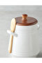 Vina Dolomite Jar with Spoon 17 cm White - 3
