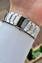 Silver Color All Stainless Steel Calendar Men's Wristwatch - 5