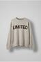Men's Oversized Limited Written Knitwear Sweater Stone Color