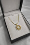 Steel Moon Star Zircon Stone Necklace - 5