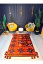 Mira 567 Ethnic Floral Themed Fringed Ethnic Woven Base Rug - 4