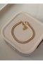 Baget Zircon Stone Waterway Gold Bracelet |   Baguette Stone Stylish Women's Bracelet - 2
