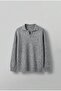 Men's Oversized Textured Sweater Gray