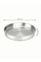 Stainless Steel Large Size Round Oven Food and Pastry Tray 40X6 cm - 2