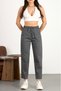 Women's Waist-Tied Woven Trousers - 3