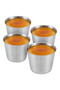 Stainless Steel 4-Piece Cream Caramel and Soufflé Bowl Dessert Set 6.5X5 cm - 3
