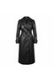 Esvet2273 Long Faux Leather Jacket with Belt - 6