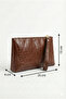 Women's Tan Croco Portfolio Handbag Croco - 3