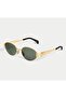 Dabling Green Glass Gold Mineral Stylish Unisex Sunglasses - 3