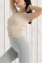 Crew Neck Short Sleeve Ribbed Lycra Bady Blouse T-Shirt - Aslındalook - 3
