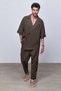 Bronz Keten Kimono - 4
