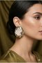 Gold Pearl Oyster Large Women's Earrings