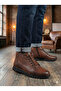 Lightweight Soft Warm Lining Laceless Zippered Non-Slip Sole Orthopedic Everyday Brown Leather Boots - 3
