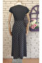 Crepe Fabric Polka Dot Stretch Full-Length Summer Graduation Wedding Dress - 4
