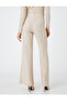 Flared Leg Trousers with Elastic Waist - 4