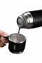 Thermos Set 3-Piece Cup Set Heat Resistant Black Stainless Steel Vacuum-Insulated - 3