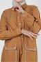 BUTTONED Pocketed WITH Ruched WAIST AND POCKETS 43806 - 4