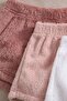 Single Color 1 Set Sleeveless Strap Plush Fleece Bottom Top Shorts Pajama Set - 3