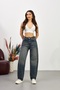 Women's Street Style Loose Cut Wide Leg Baggy Jeans - 6