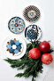 Sade Çini 4lü Meze Tabağı Seti - 14 cm