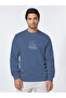 The Calm Blue Cotton Sweatshirt with Relaxed Fit