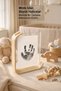 Baby Hand and Footprint Set |   Contactless Ink Printing Kit, Newborn Baby Gift Wooden Memory Frame - 5