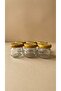 Set of 6 Glass Jars with Lids 33 ml - Honeycomb - 3