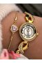 Full Steel (Case, Strap) Luxury Strap Yellow Color Vip 5 Atm Wristwatch - 4