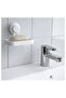 4-Piece Suction Cup Bathroom Set Ikea Shower Basket, Soap Dish, 2-Piece Hanger and Toilet Paper Holder White Plastic