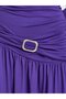Women Purple Metal Button Maxi Dress - 4